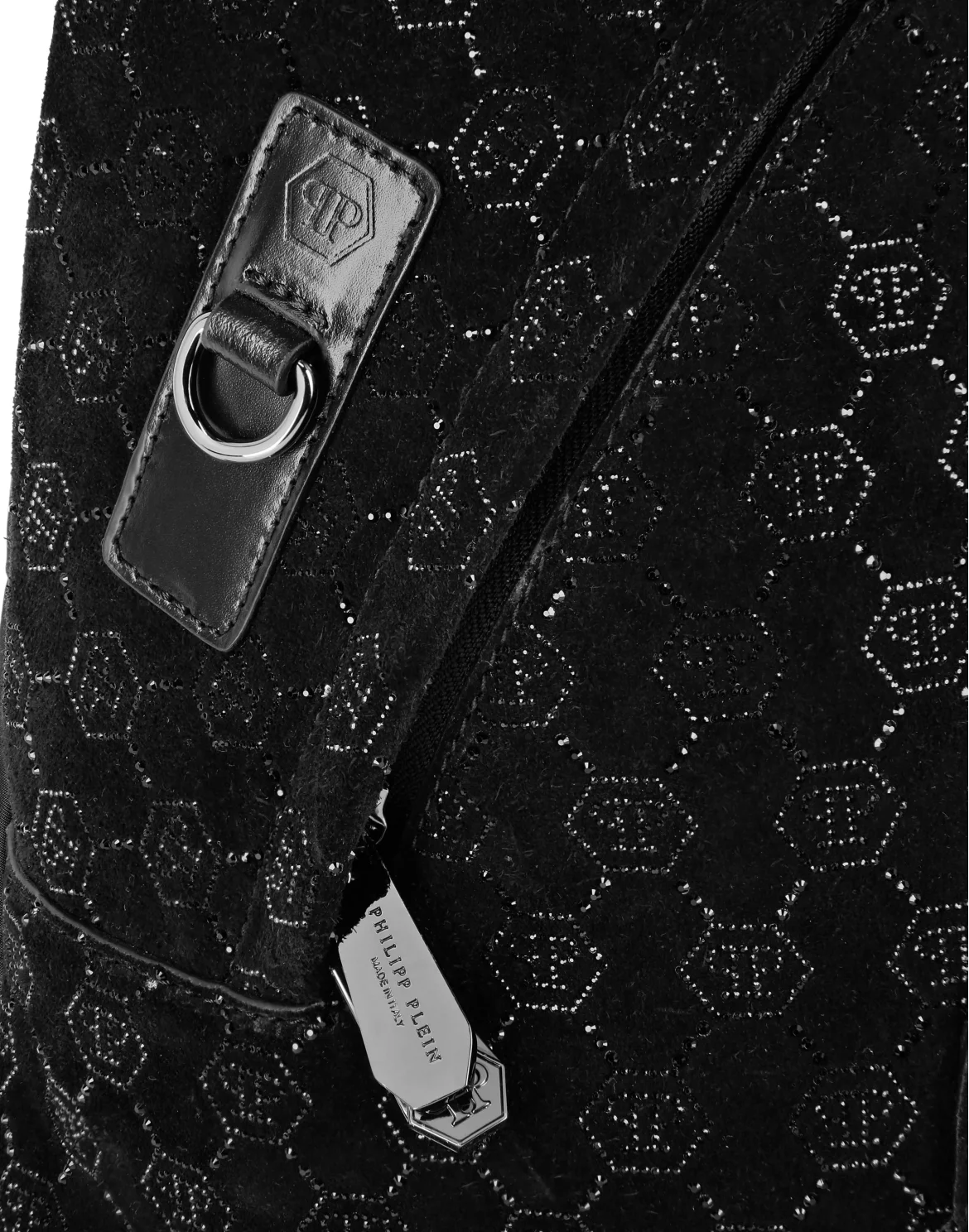 Leather Backpack Monogram Strass, цвет: Черный