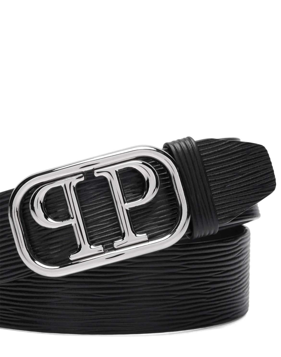 Saffiano Leather Belt PP, цвет: Черный
