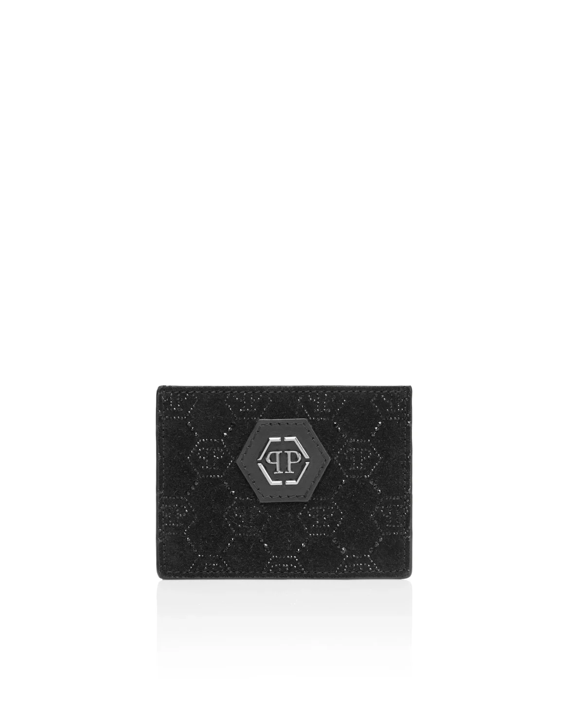 Leather Cardholder Monogram Strass, цвет: Черный