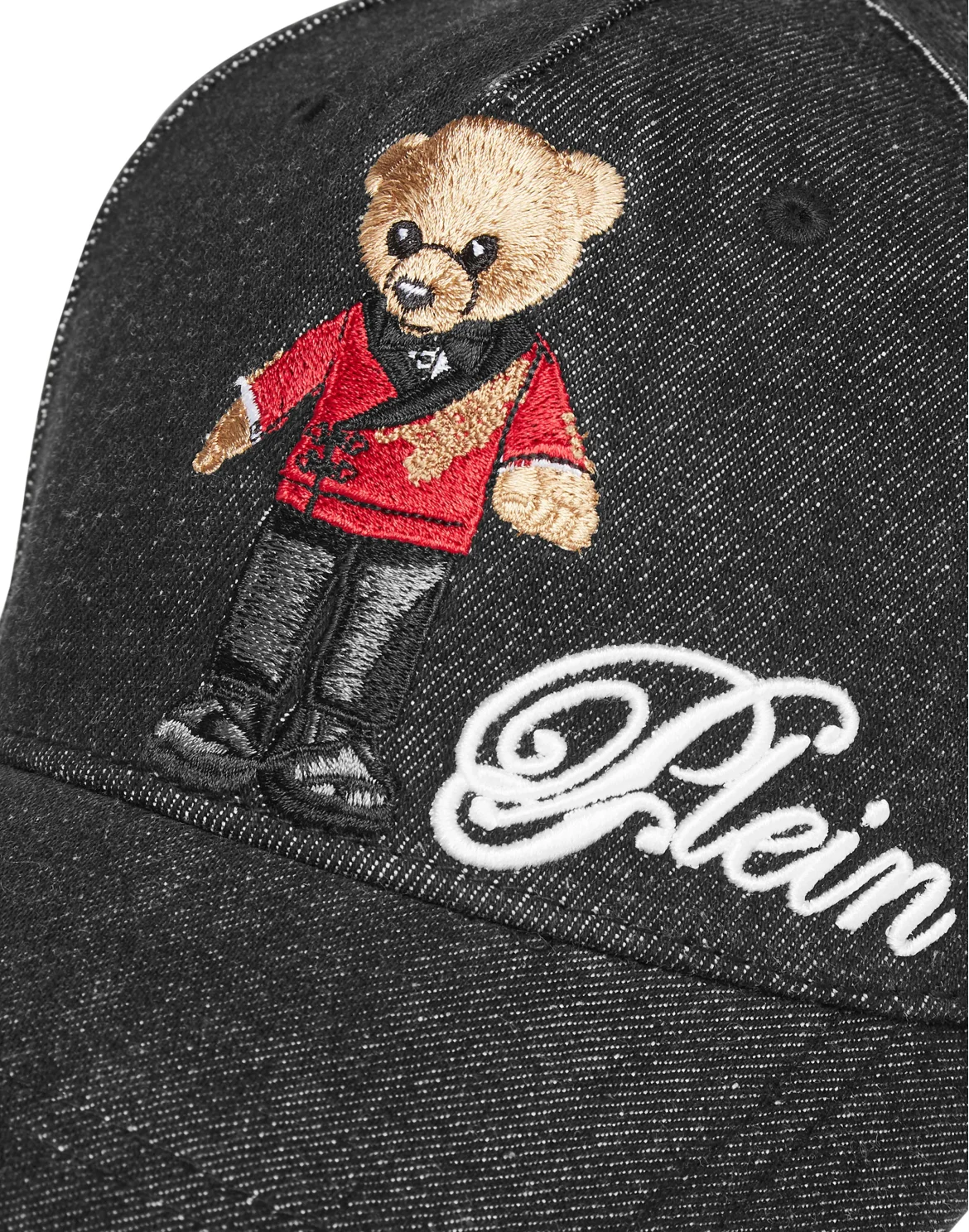Denim Cap Teddy Bear, цвет: Черный