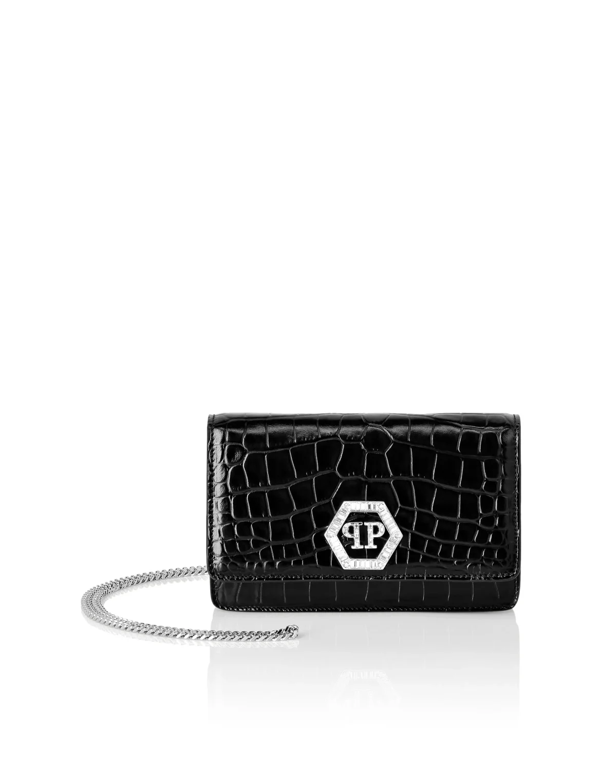 Hexagon Bag Cocco Crystal, цвет: Черный