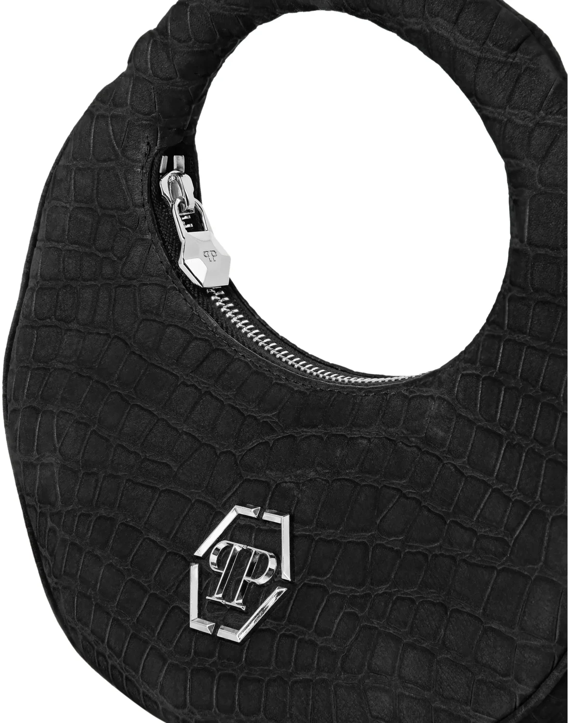Medium Nubuck Moon Bag, цвет: Черный