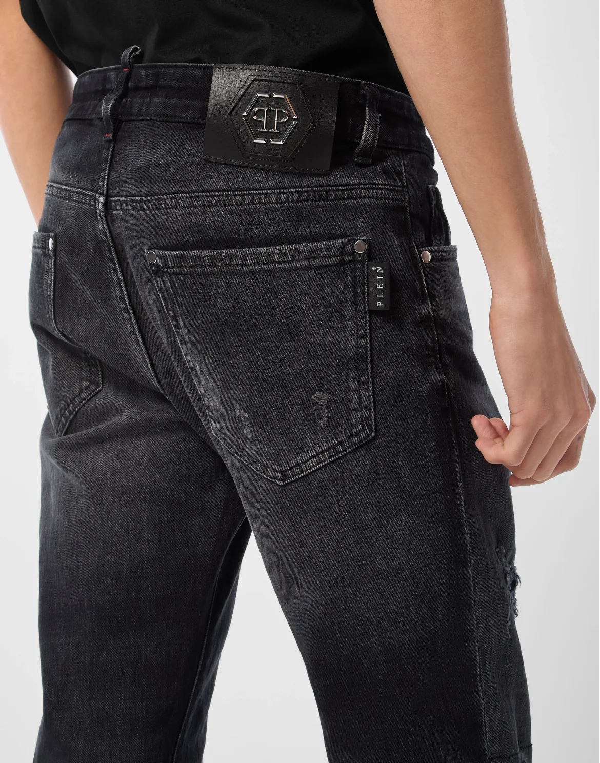 5-Pocket Super Straight Cut Jeans, цвет: Серый