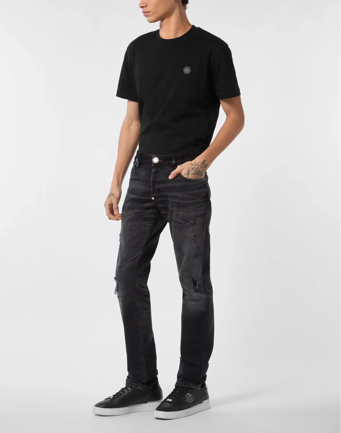 5-Pocket Super Straight Cut Jeans, цвет: Серый