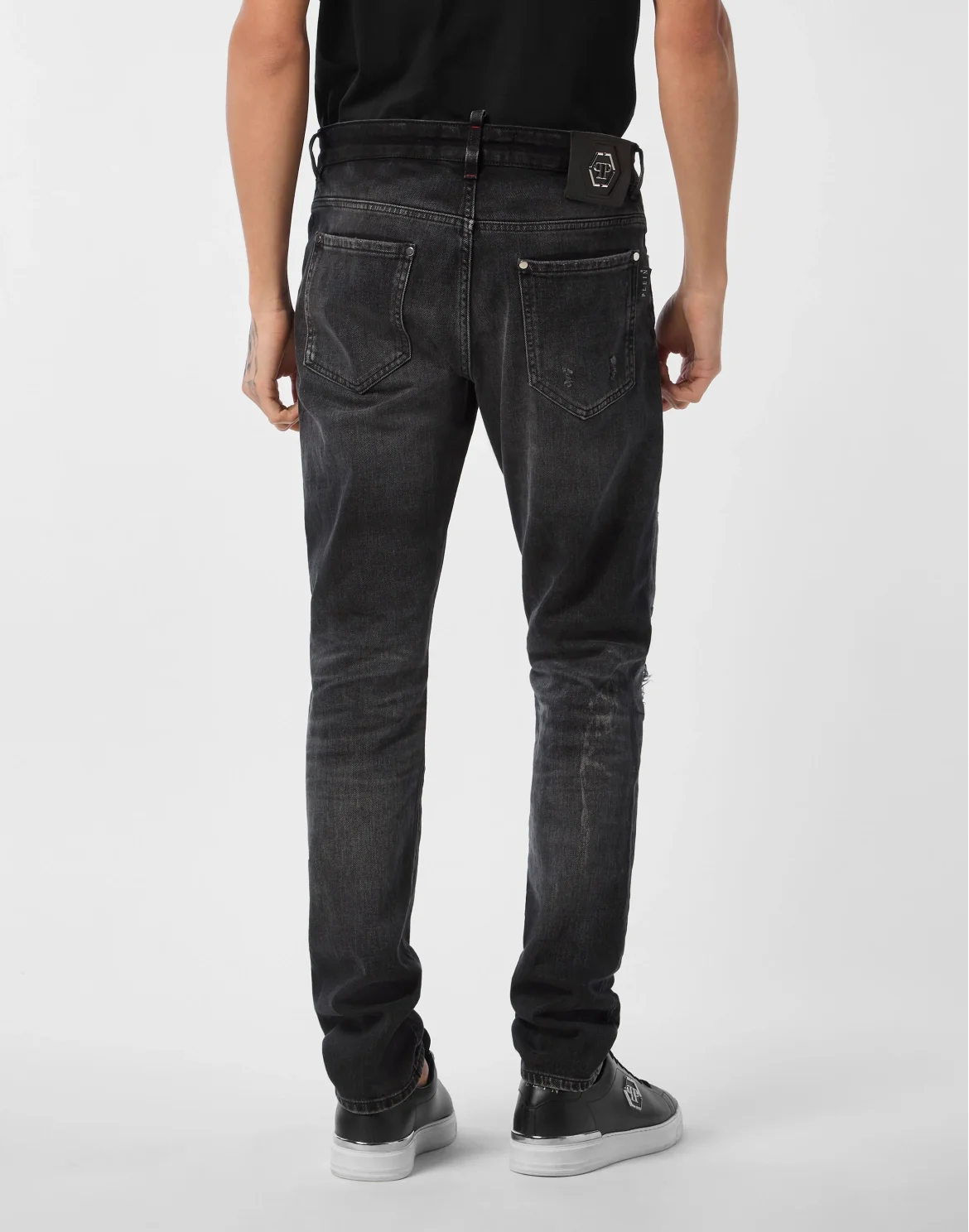 5-Pocket Super Straight Cut Jeans, цвет: Серый