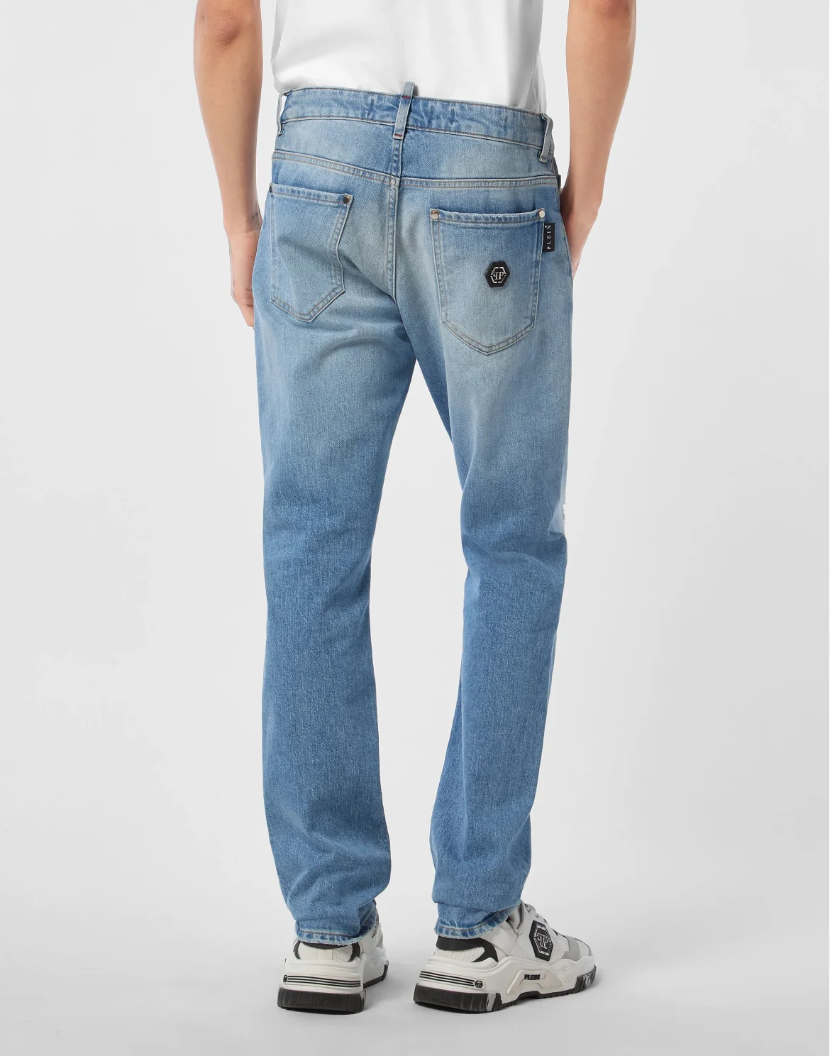 Super Straight Cut Jeans Plein, цвет: Синий