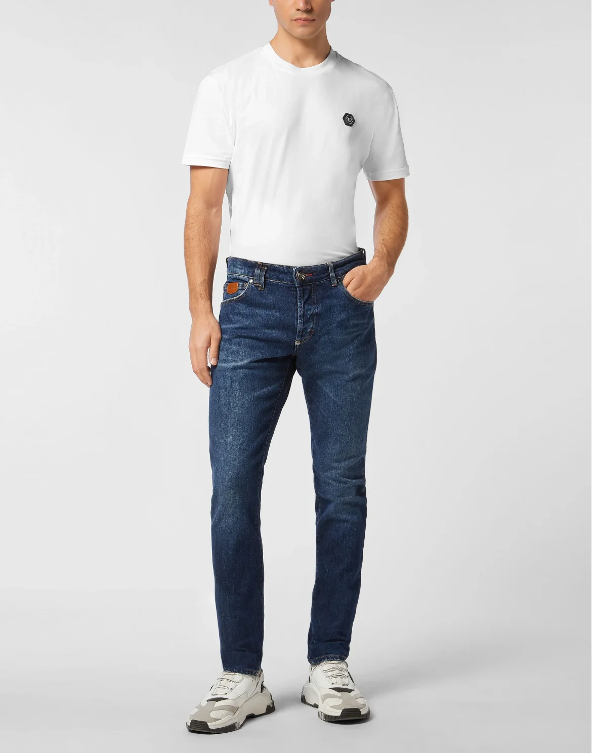 Super Straight Cut Jeans Plein, цвет: Темно-синий деним