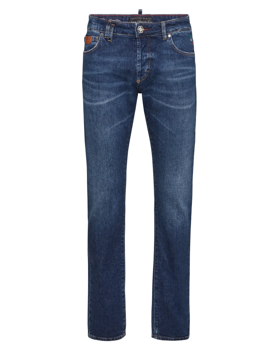 Super Straight Cut Jeans Plein, цвет: Темно-синий деним