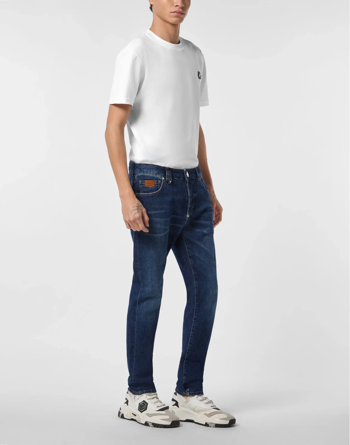 Skinny Jeans Plein, цвет: Темно-синий деним