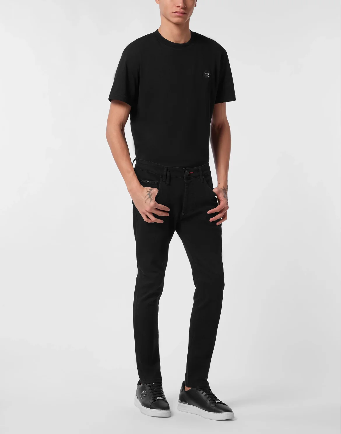 Skinny Jeans Patch Stars, цвет: Черный