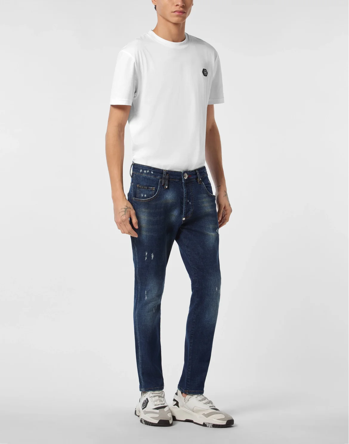 Skinny Jeans Patch Stars, цвет: Синий