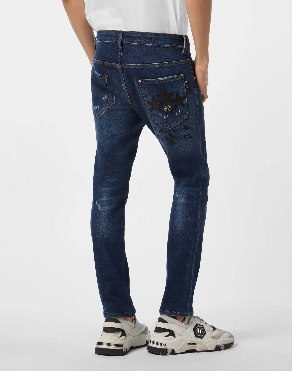 Skinny Jeans Patch Stars, цвет: Синий