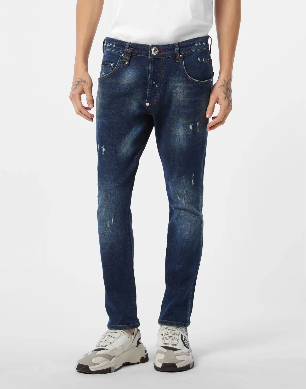 Skinny Jeans Patch Stars, цвет: Синий
