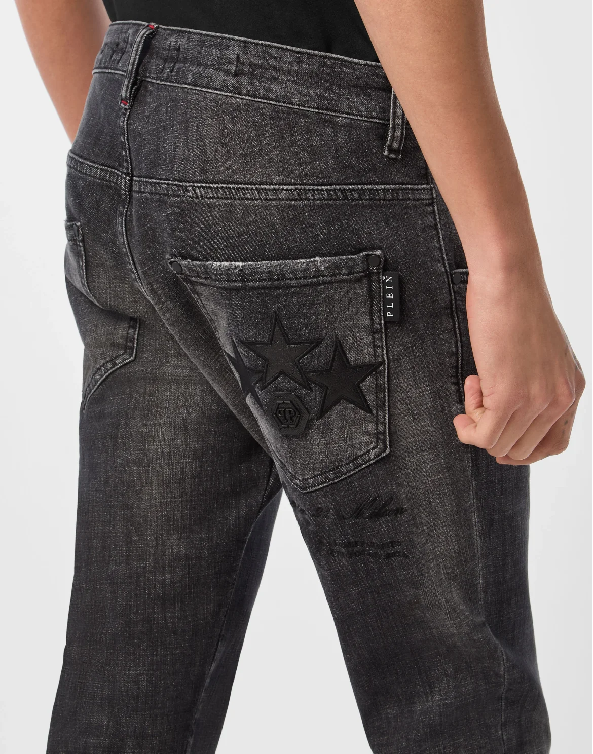 Skinny Jeans Patch Stars, цвет: Серый