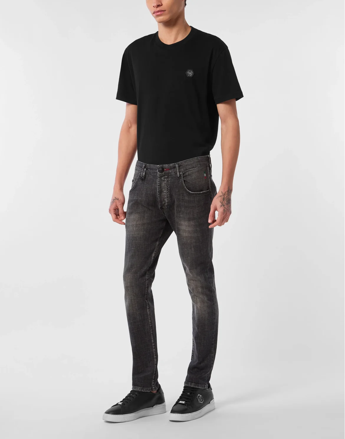 Skinny Jeans Patch Stars, цвет: Серый