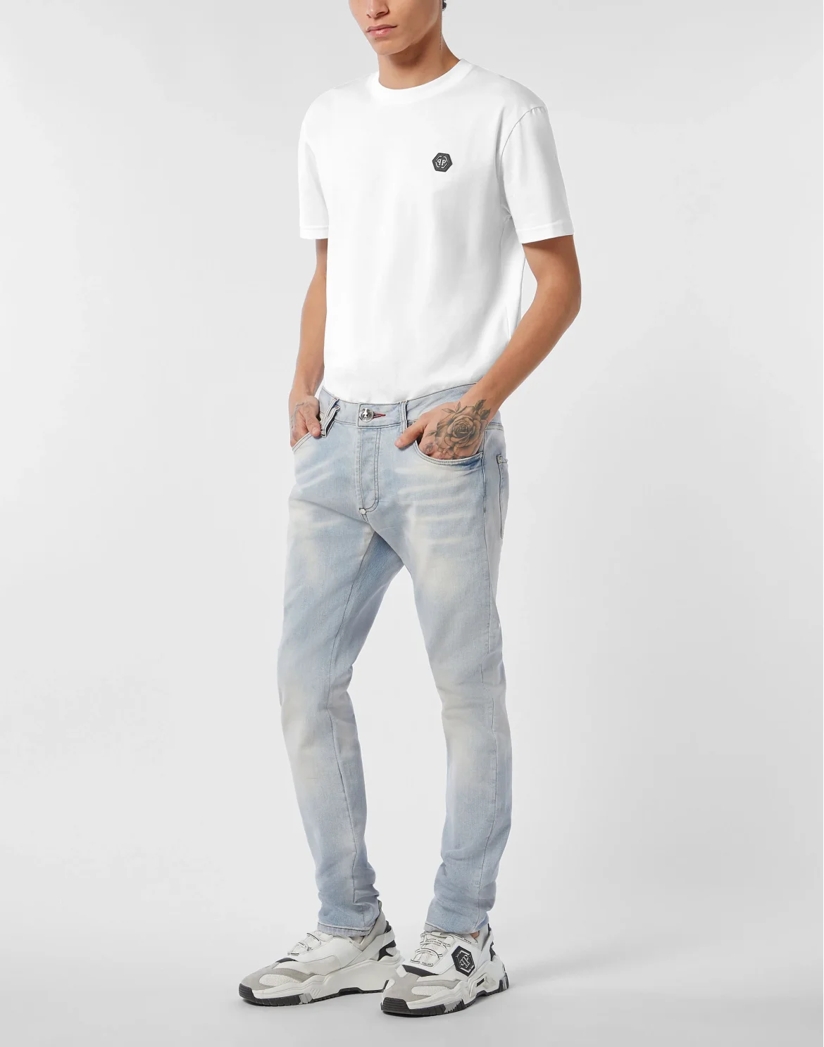 Super Straight Cut Jeans Patch Stars, цвет: Голубой