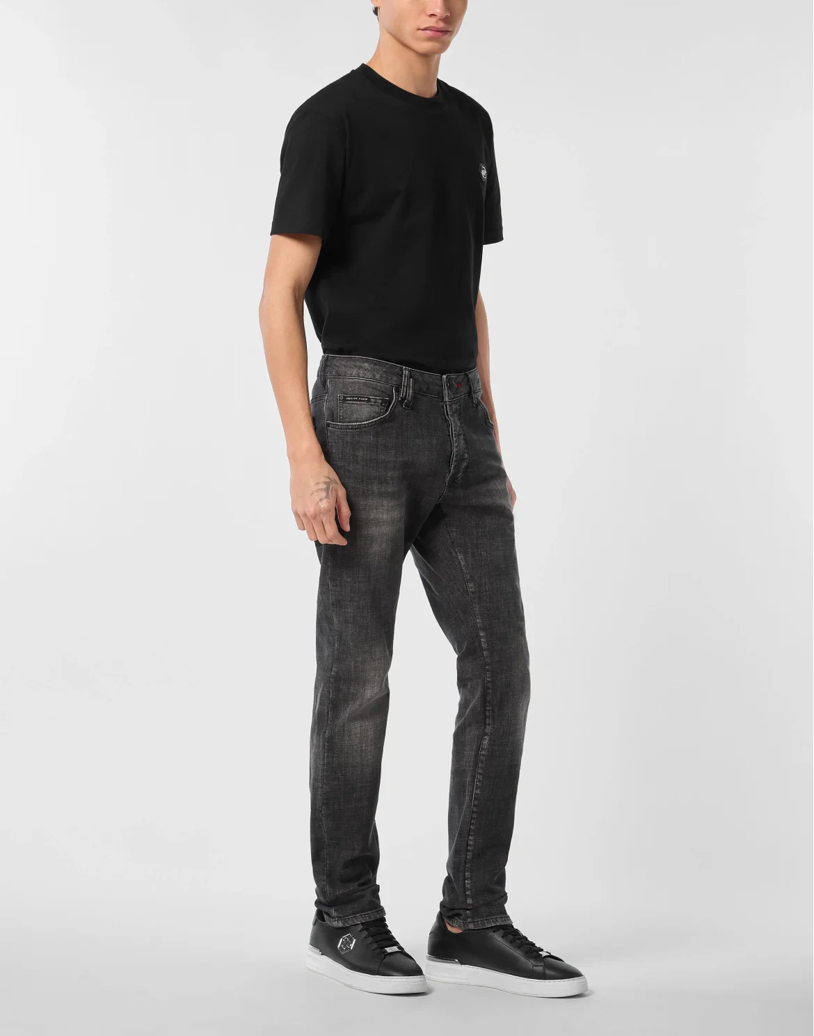 Super Straight Cut Jeans Patch Stars, цвет: Серый