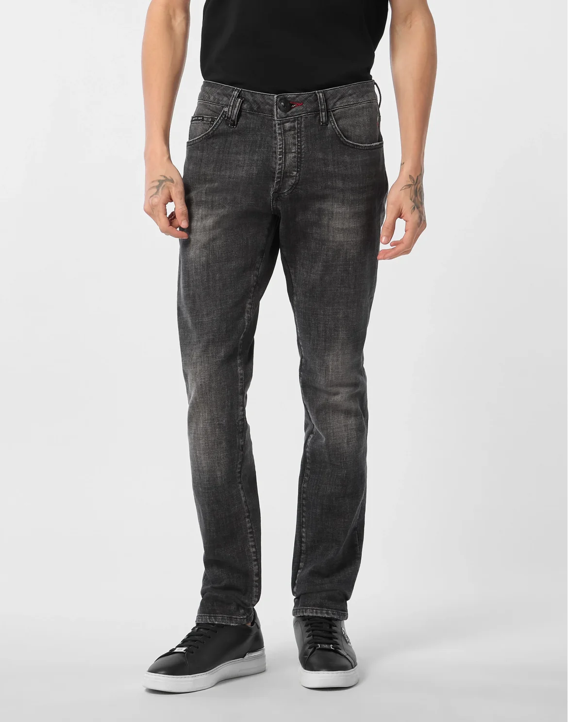 Super Straight Cut Jeans Patch Stars, цвет: Серый
