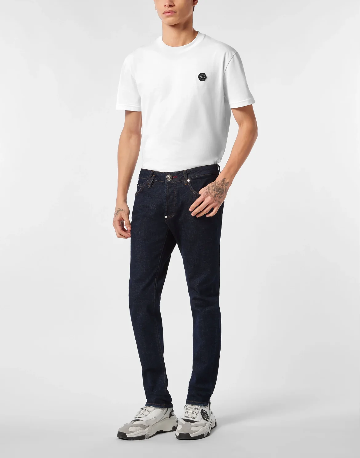 Super Straight Cut Jeans Plein Hotel, цвет: Темно-синий деним