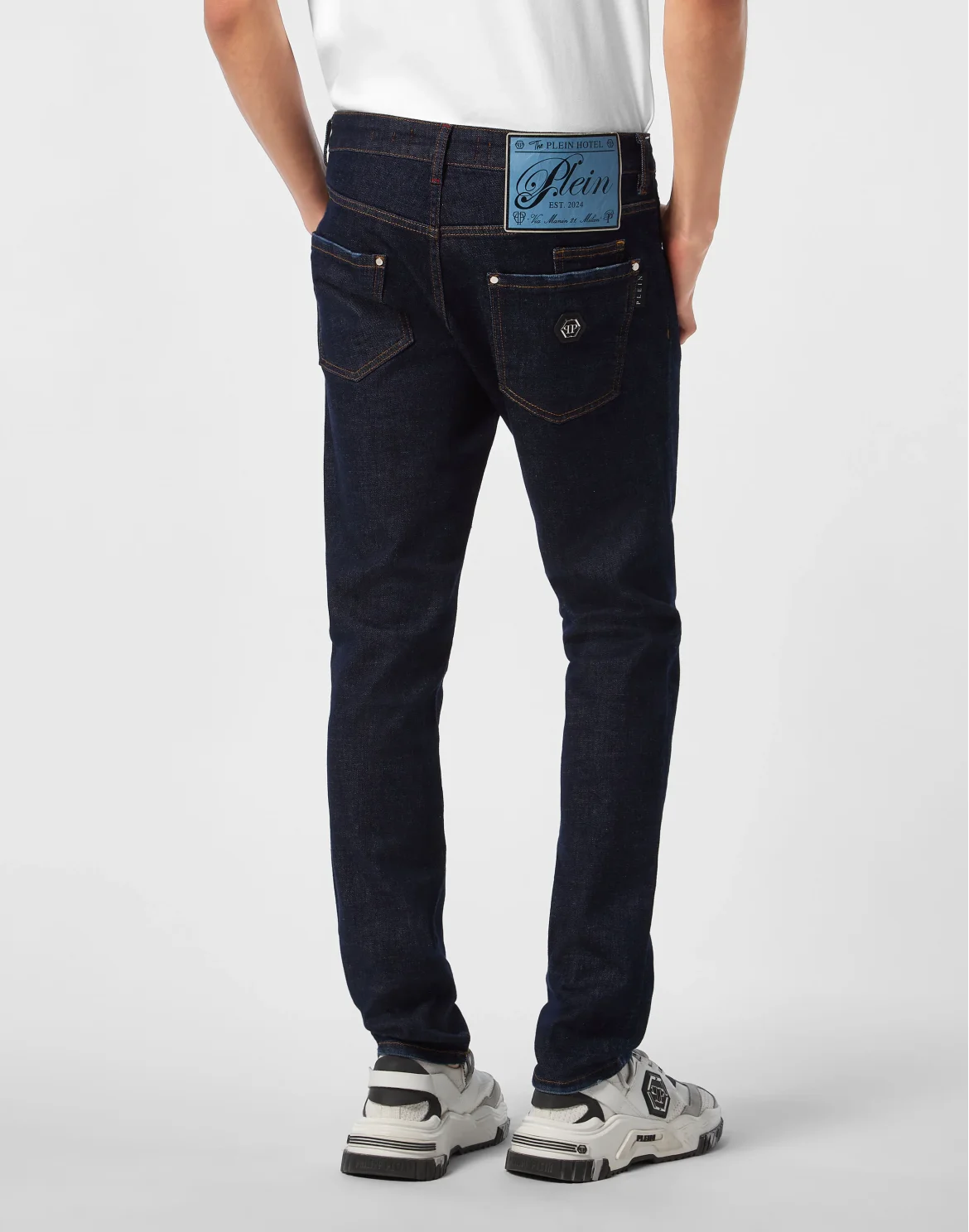 Super Straight Cut Jeans Plein Hotel, цвет: Темно-синий деним