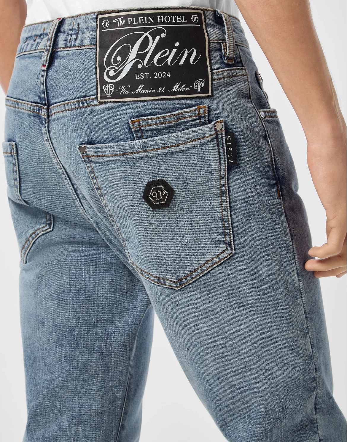Super Straight Cut Jeans Plein Hotel, цвет: Синий