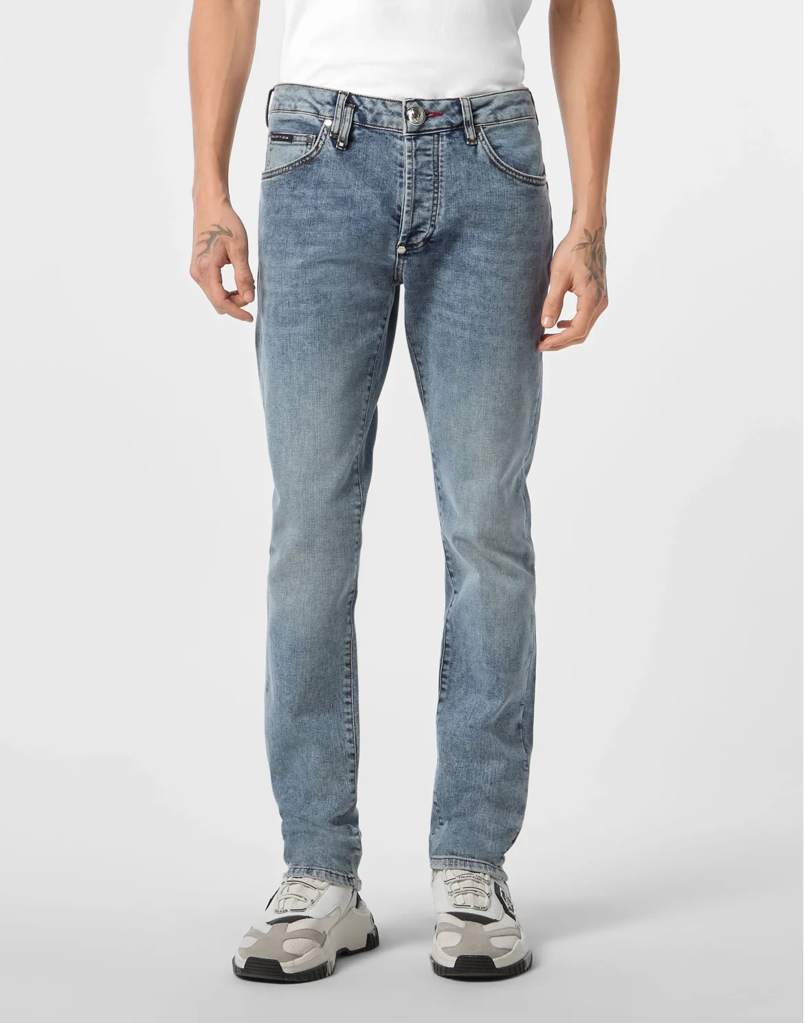 Super Straight Cut Jeans Plein Hotel, цвет: Синий