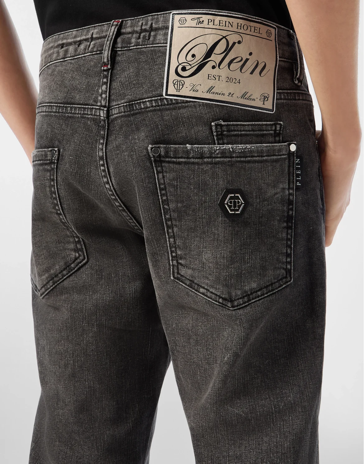 Super Straight Cut Jeans Plein Hotel, цвет: Серый