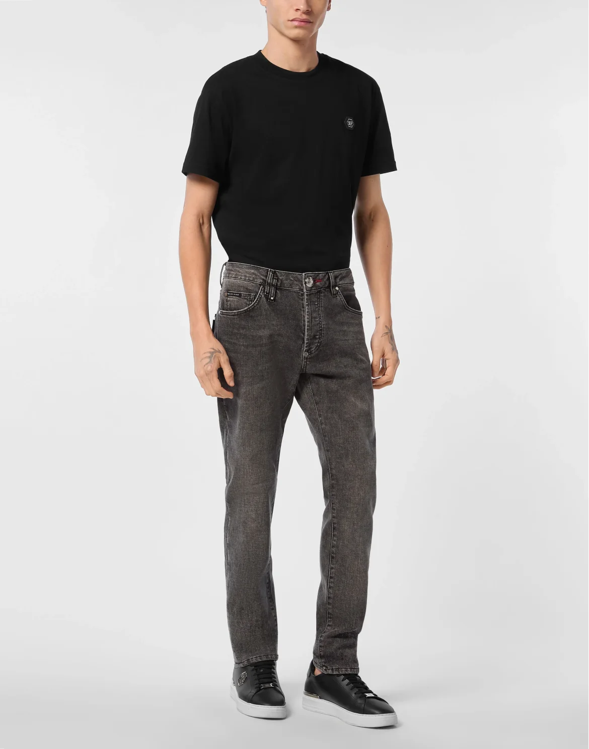 Super Straight Cut Jeans Plein Hotel, цвет: Серый