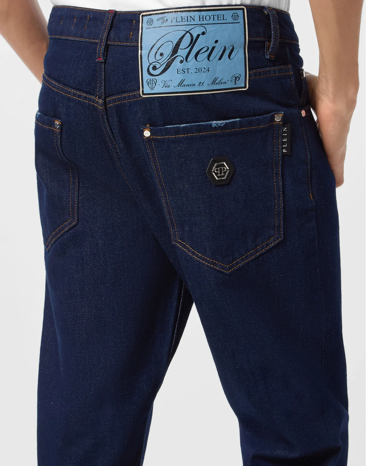 Detroit Fit Jeans Plein Hotel, цвет: Темно-синий деним