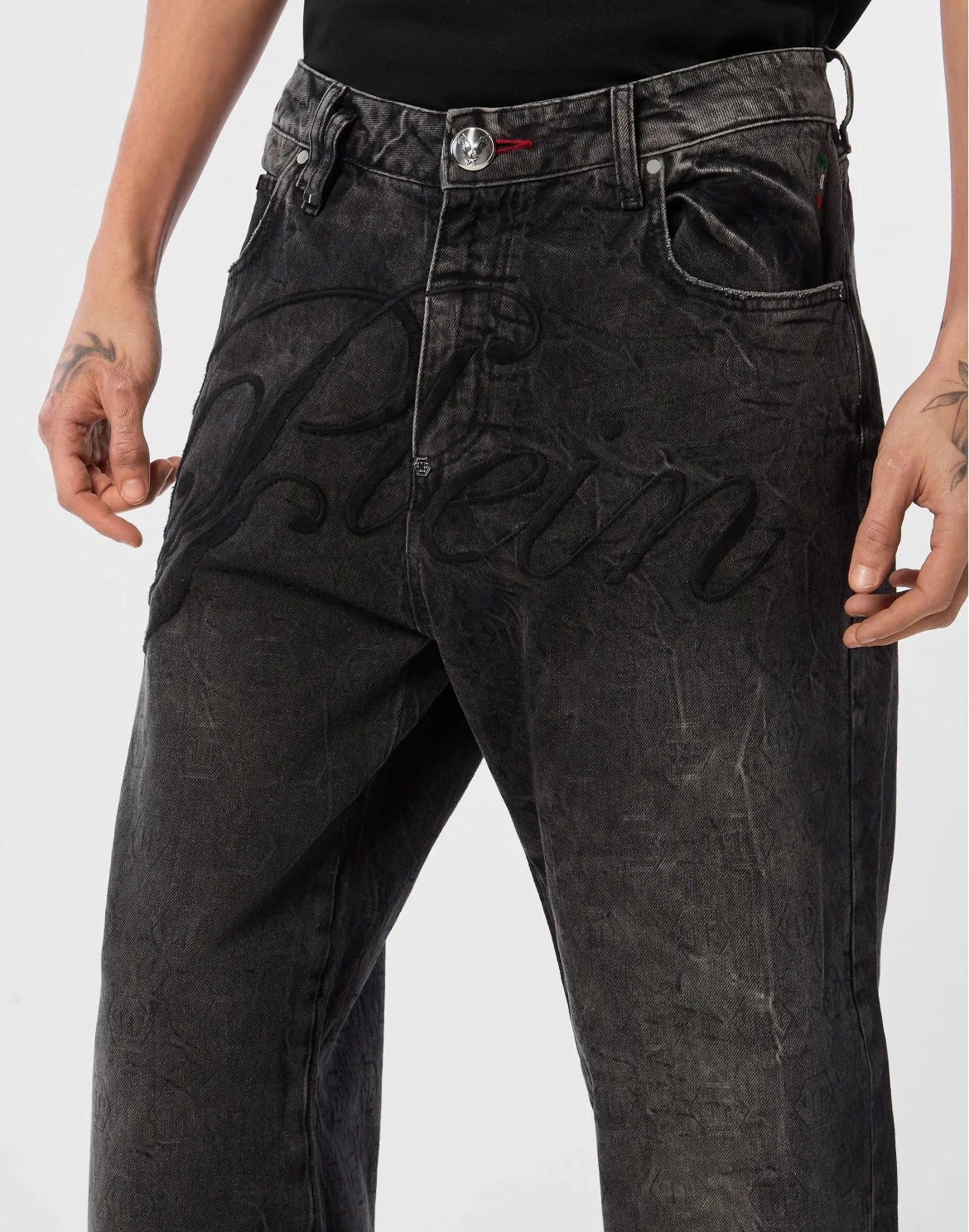 Beach Boy Fit Jeans Monogram, цвет: Серый