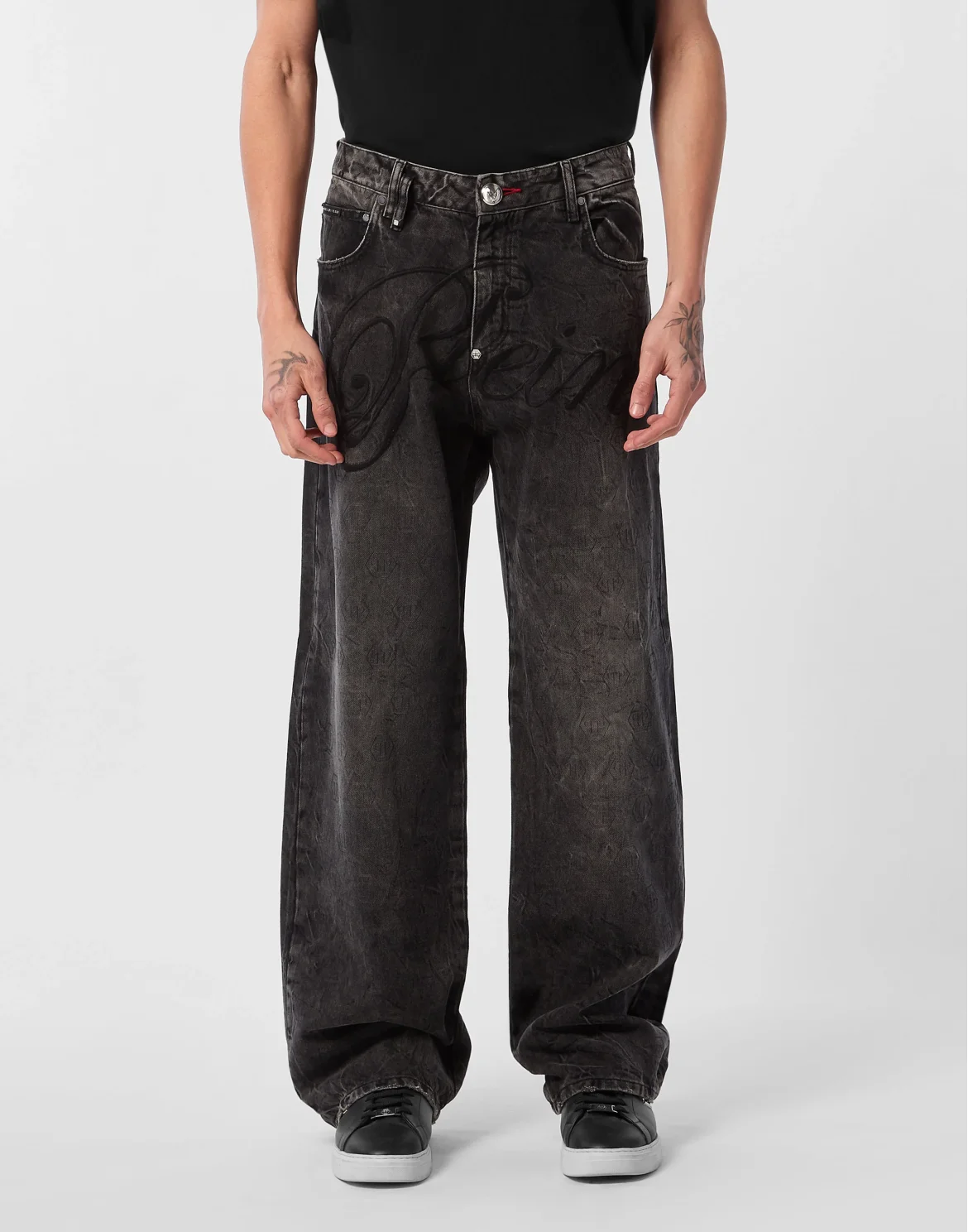 Beach Boy Fit Jeans Monogram, цвет: Серый