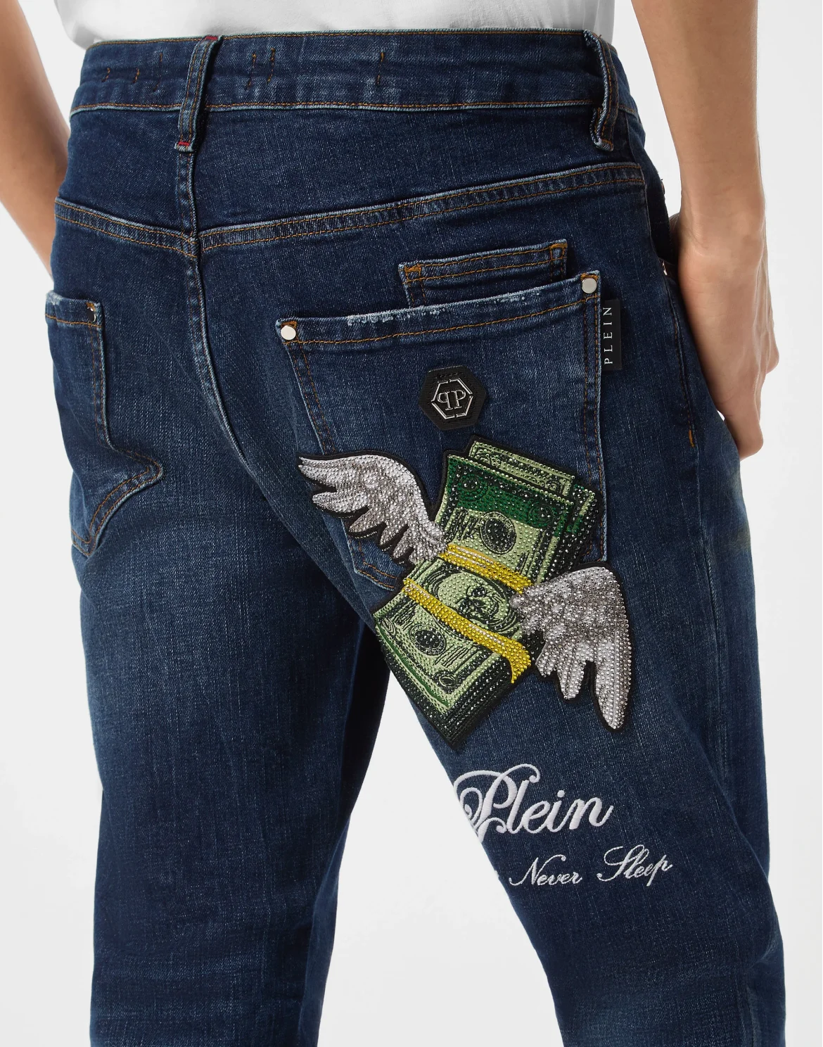 Super Straight Cut Jeans Flying Money, цвет: Синий
