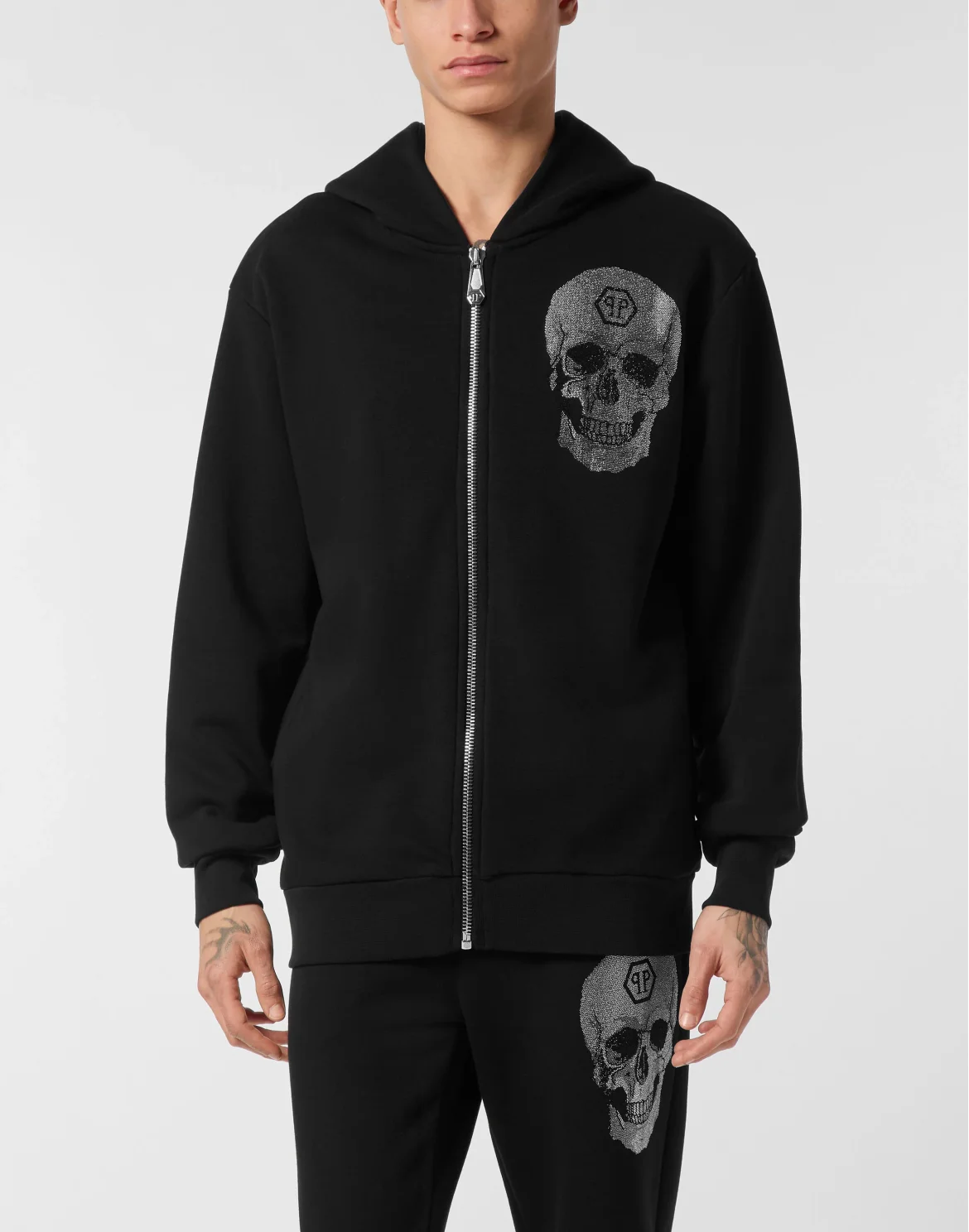 Zip Hoodie Crystal Skull, цвет: Черный