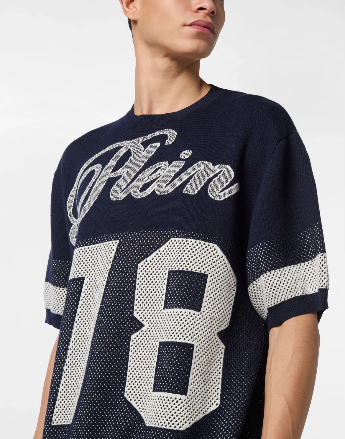 Cotton Knited T-Shirt Signature, цвет: Синий