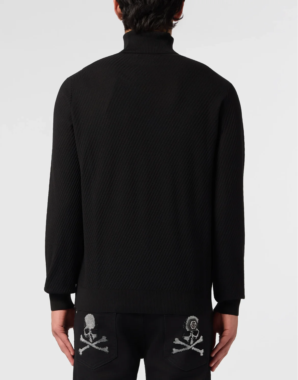 Knited Turtleneck Pullover Wool Silk Blend, цвет: Черный