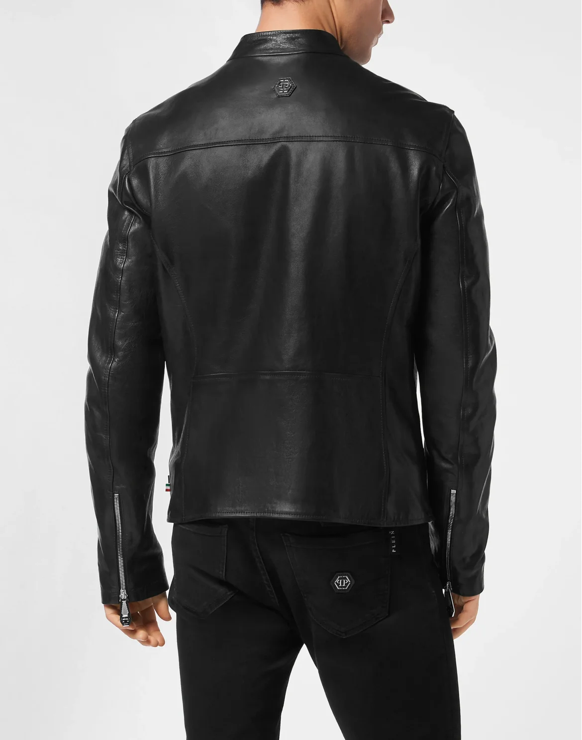 Leather Moto Jacket, цвет: Черный