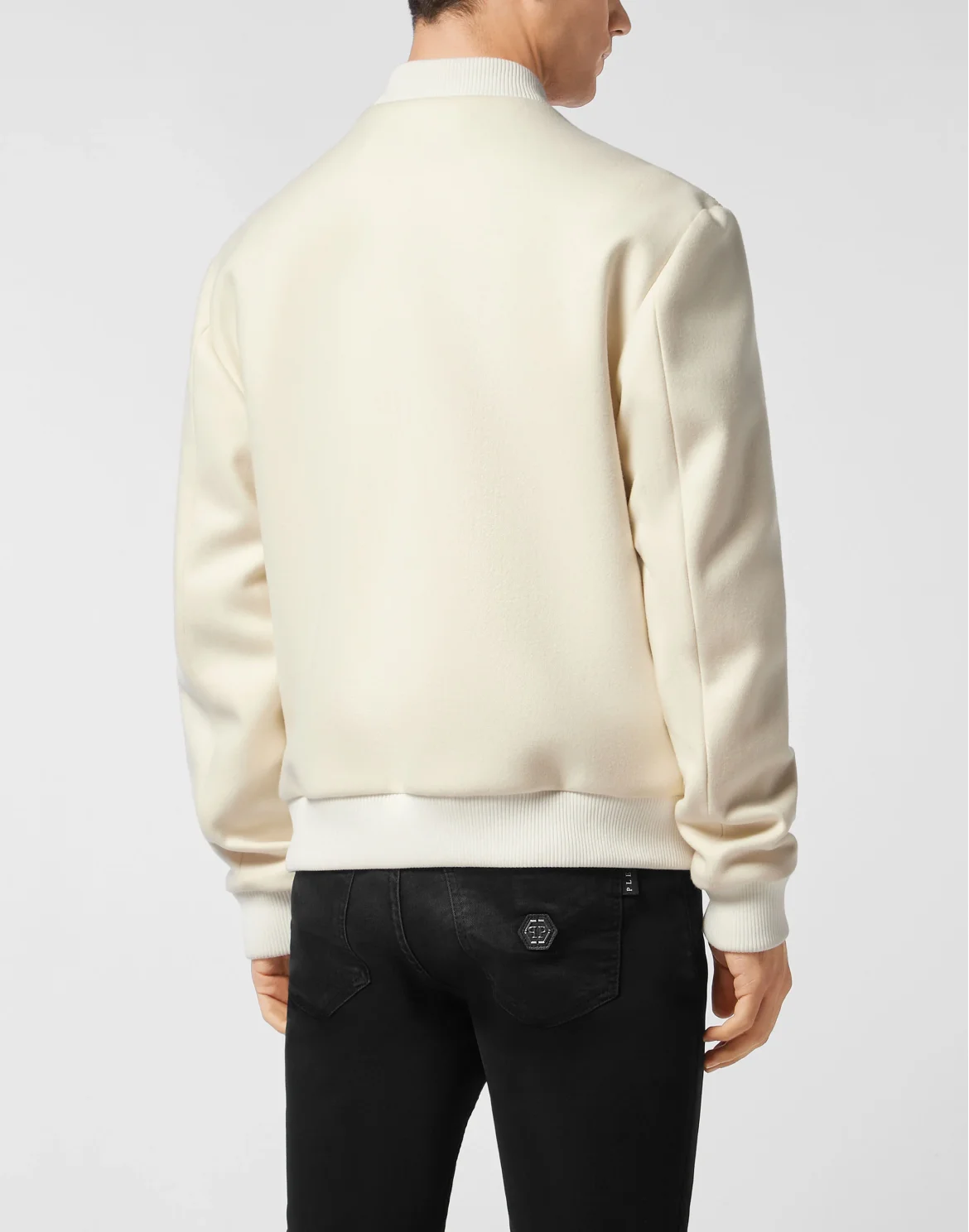 Wool Bomber With Transparent Strass, цвет: Бежевый