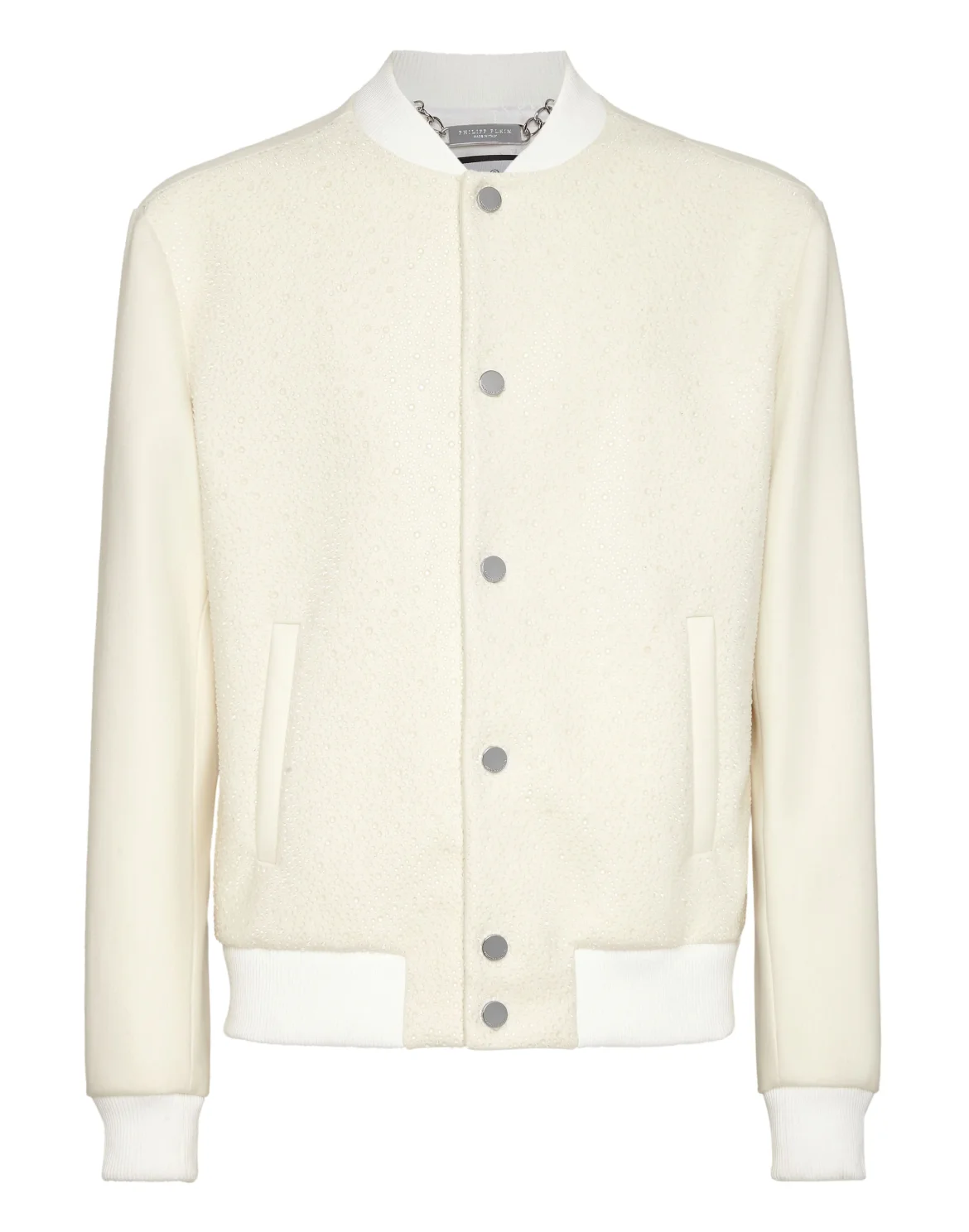Wool Bomber With Transparent Strass, цвет: Бежевый