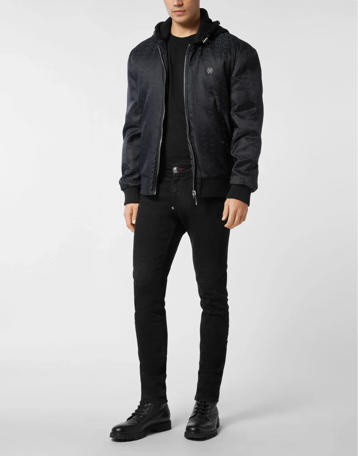 Nylon Hooded Bomber, цвет: Синий