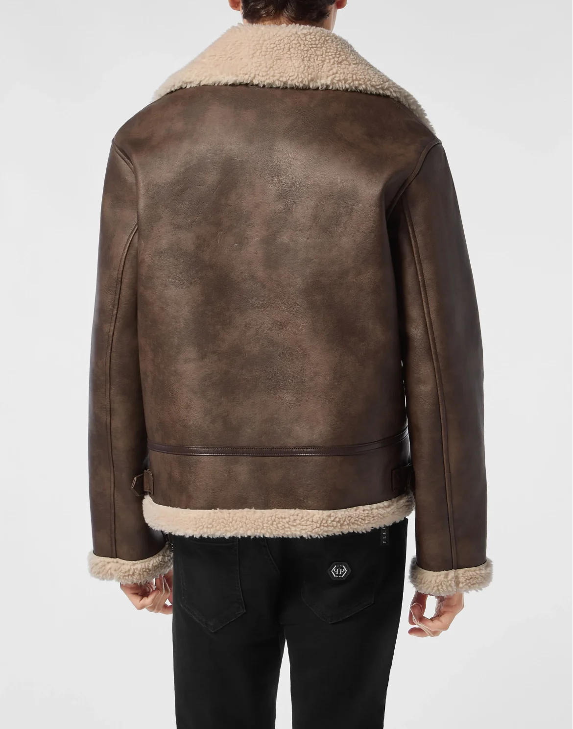Eco Shearling Jacket Signature, цвет: Коричневый
