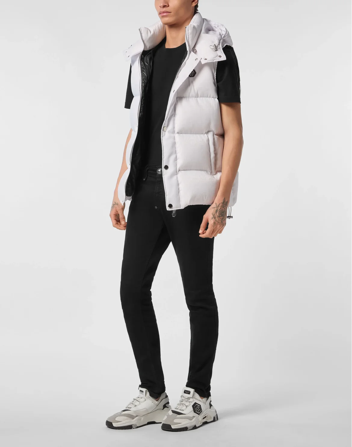 Nylon Down Vest Monogram, цвет: Бежевый