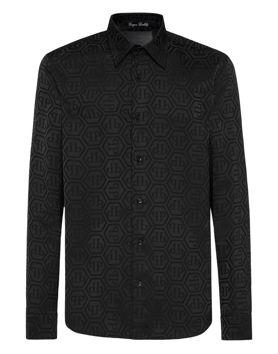 Sugar Daddy Cut Silk Shirt Monogram, цвет: Черный