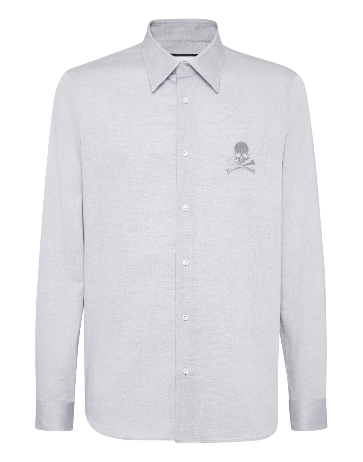 Regular Fit Shirt Herringbone, цвет: Серый