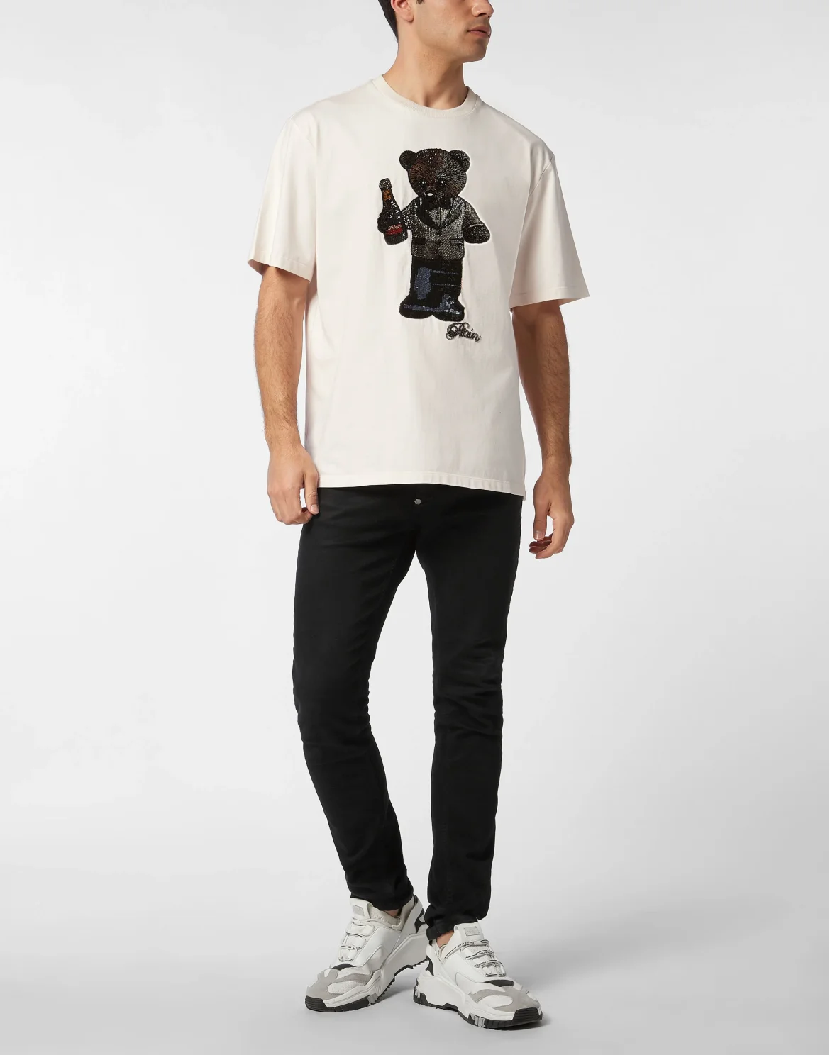 Round Neck T-Shirt Teddy Crystal, цвет: Бежевый