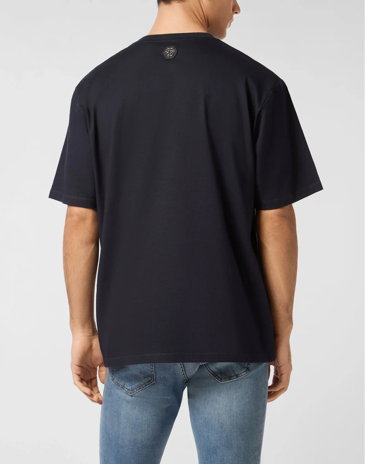 Degrade Round Neck T-Shirt Skull, цвет: Синий