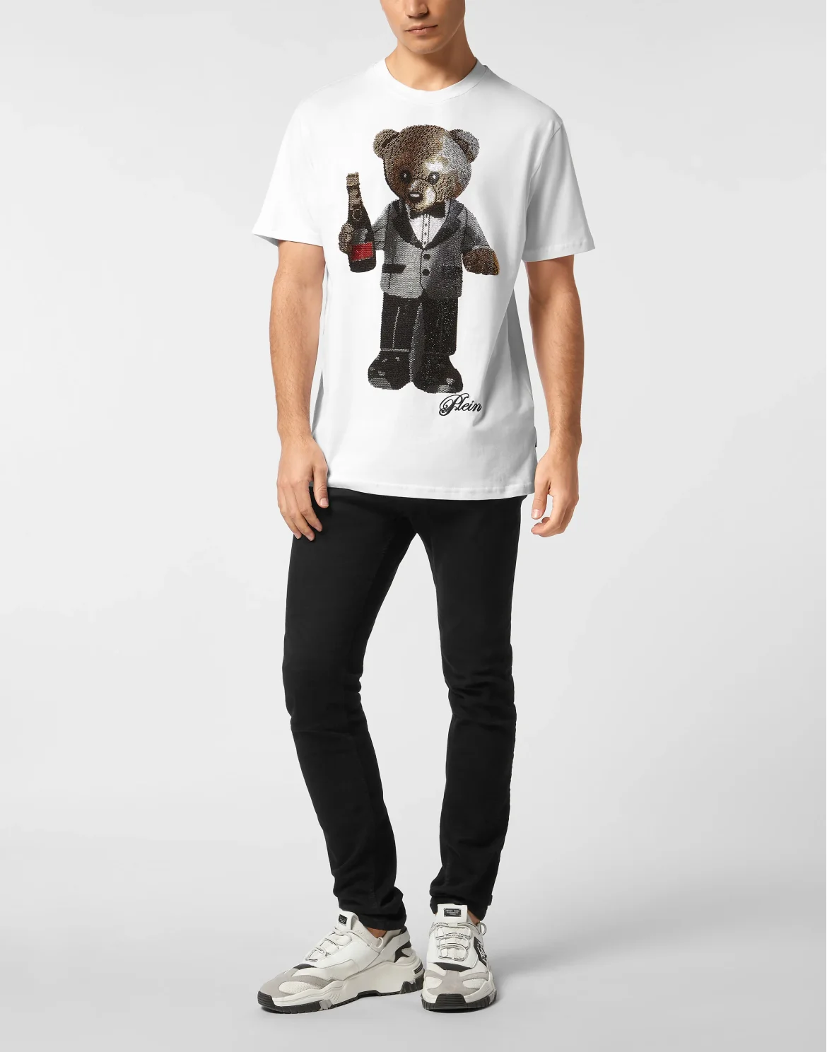 Round Neck T-Shirt Teddy Bear, цвет: Белый