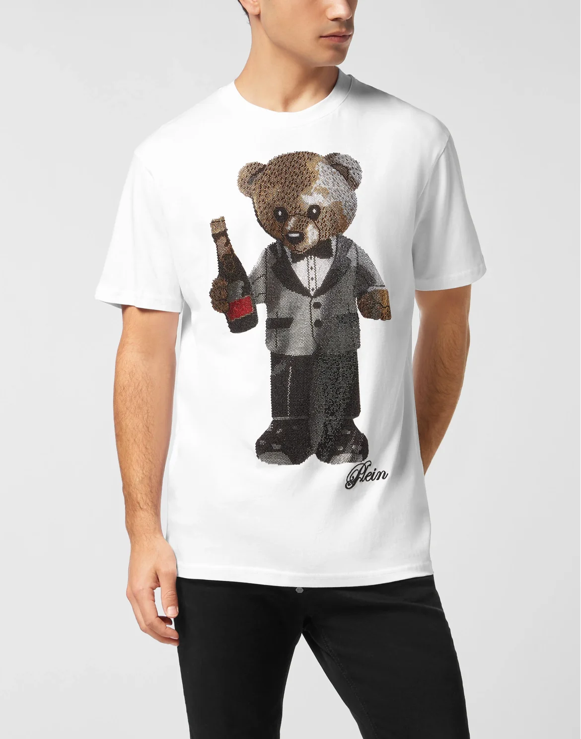 Round Neck T-Shirt Teddy Bear, цвет: Белый