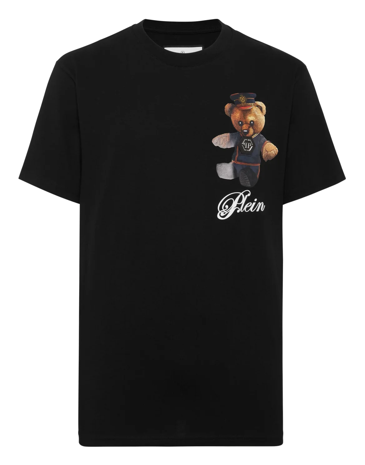 Round Neck T-Shirt Teddy Bear, цвет: Черный