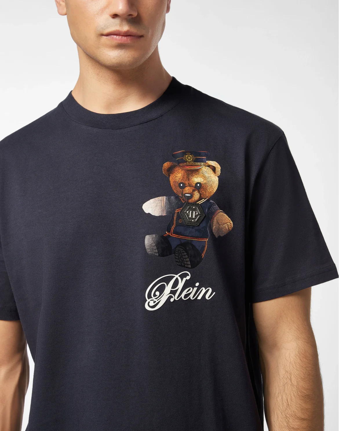 Round Neck T-Shirt Teddy Bear, цвет: Синий