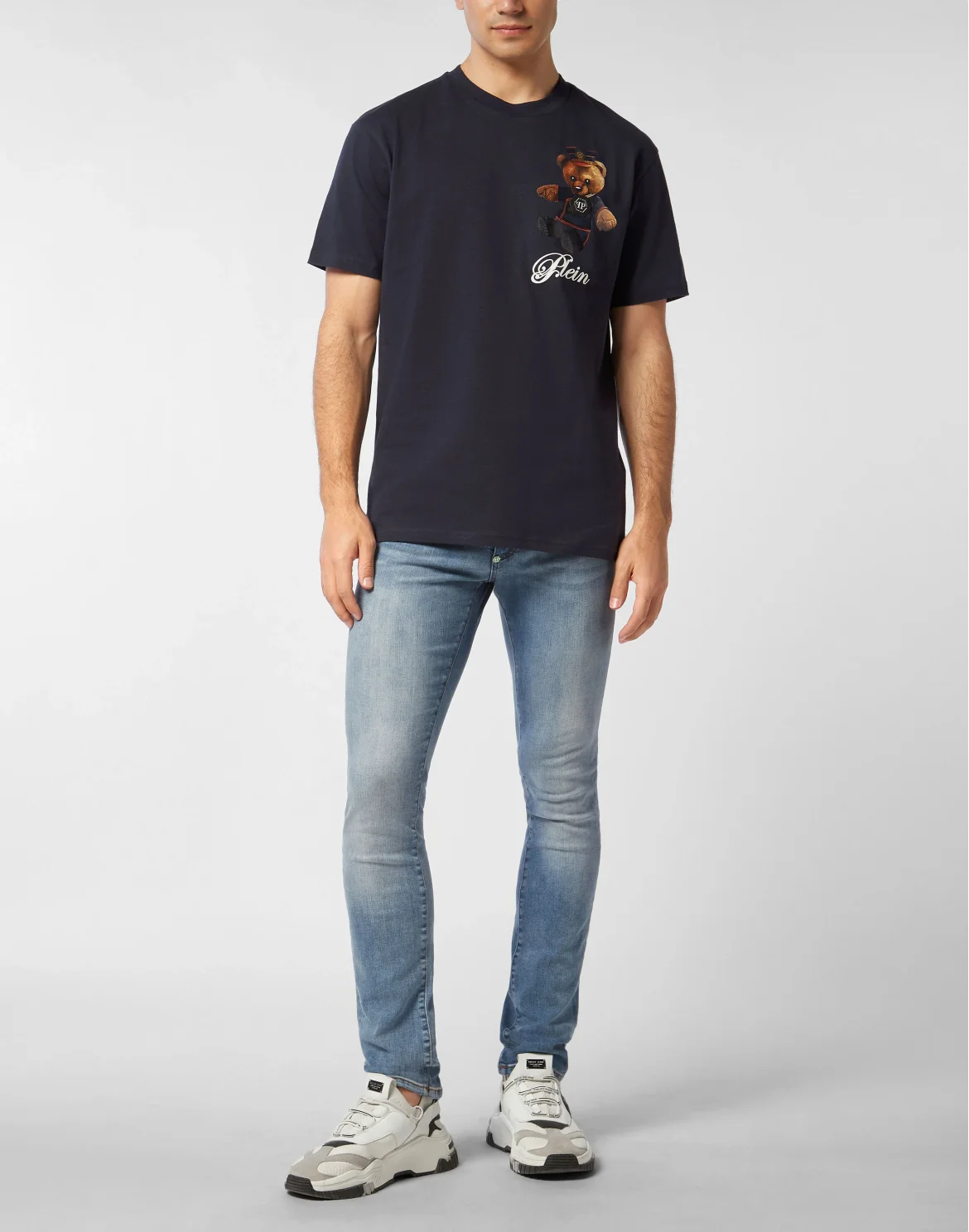 Round Neck T-Shirt Teddy Bear, цвет: Синий